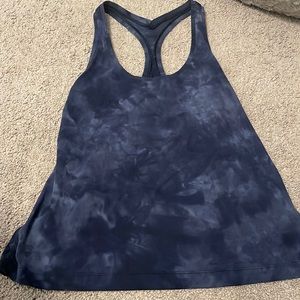Lululemon Diamond Dye Navy Tie Dye Tank Top